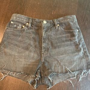 Black BDG denim high rise shorts